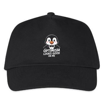L’optimisme me va bien Breloque pingouin - Casquette de baseball Enfant - noir - Devant