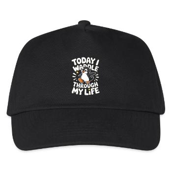 Today I'm waddling through my life Penguin - Kids’ Baseball Cap - black - Front