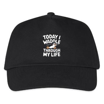 Today I'm Waddling Through My Life T-Shirt - Kids’ Baseball Cap - black - Front