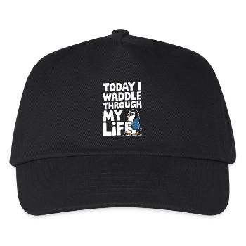 Today I waddle through my life in style - Kids’ Baseball Cap - black - Front