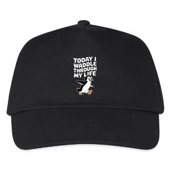 Today I'm waddling through my life Penguin - Kids’ Baseball Cap - black - Front