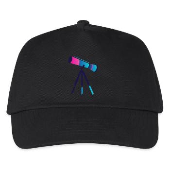 Conception de télescope plat et coloré - Casquette de baseball Enfant - noir - Devant
