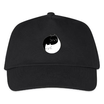 Schwarz-weiße Katzen Design Black and White Cats - Kids’ Baseball Cap - black - Front