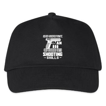 Shooting Old Woman With Shooting Skills - Kids’ Baseball Cap - black - Front