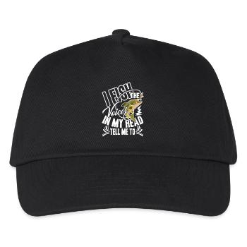Fishing Voice In My Head Tell Me Fishing - Kids’ Baseball Cap - black - Front