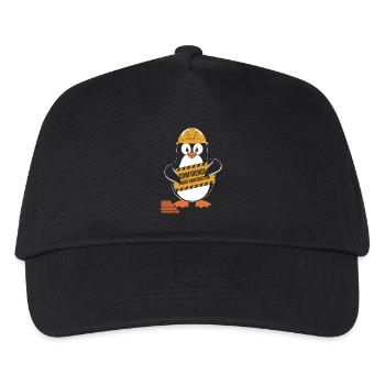 Selbstvertrauen Im Aufbau Pinguin Bauhelm - Kinder Basecap - Schwarz - Vorne