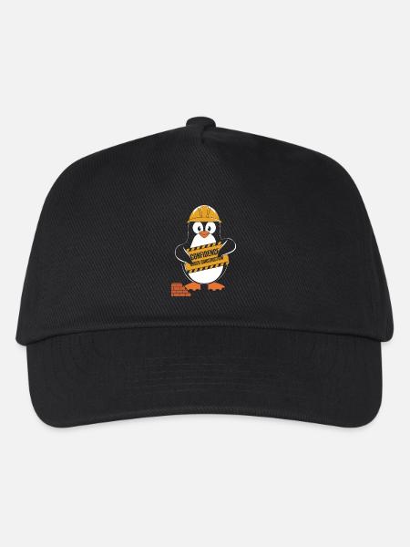 Selbstvertrauen Im Aufbau Pinguin Bauhelm - Kinder Basecap - Schwarz