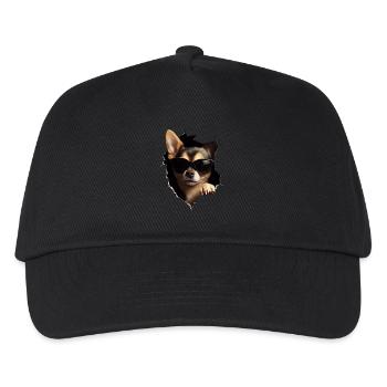 Lustiges Hunde Hundebesitzer Süßer Hund Chihuahua - Kinder Basecap - Schwarz - Vorne