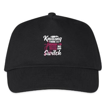 Knitting No Off Switch - Kids’ Baseball Cap - black - Front