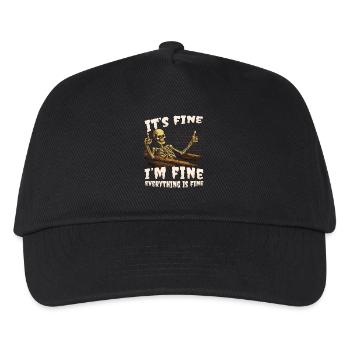 It's Fine I'm Fine Everything Is Fine - Funny - Kids’ Baseball Cap - black - Front