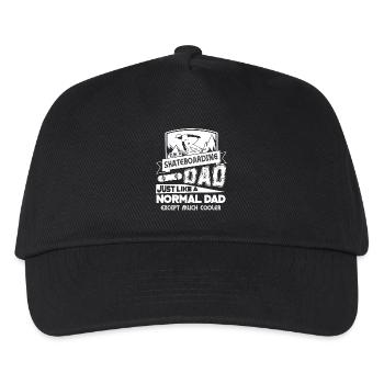 Skateboarding Dad Is Cooler - Kids’ Baseball Cap - black - Front