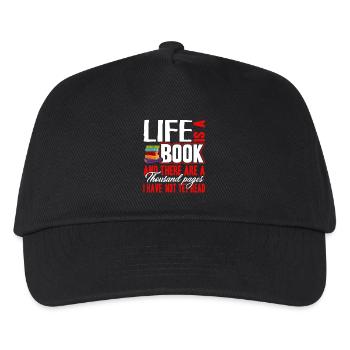 Book Life Is A Book - Kids’ Baseball Cap - black - Front