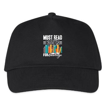 Book Read Books For Knowledge - Kids’ Baseball Cap - black - Front