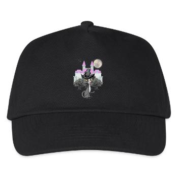Märchen Katze Märchenfigur Katzen zaubern - Kinder Basecap - Schwarz - Vorne
