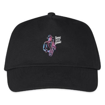 Jazz Musician Swing Into The Groove Saxophone - Kids’ Baseball Cap - black - Front