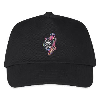 Jazz: Swing Into The Groove with Saxophone - Kids’ Baseball Cap - black - Front