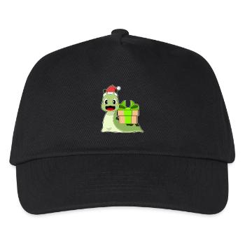 Schnecke Weihnachten Paket - Kinder Basecap - Schwarz - Vorne