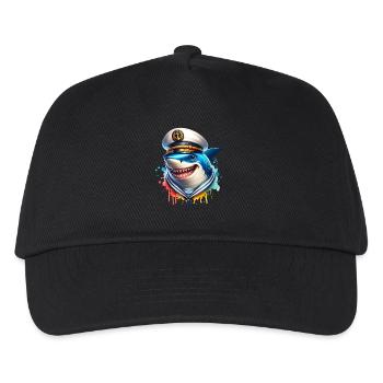 Shark Captain - Kids’ Baseball Cap - black - Front