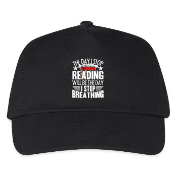 Reading The Day I Stop Reading - Kids’ Baseball Cap - black - Front