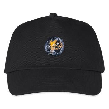 pirate boat, pirates, captain, sailing ship, - Kids’ Baseball Cap - black - Front