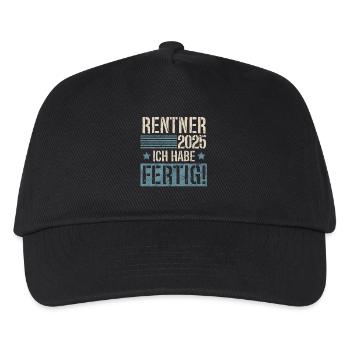 Rentner 2025 - Kinder Basecap - Schwarz - Vorne