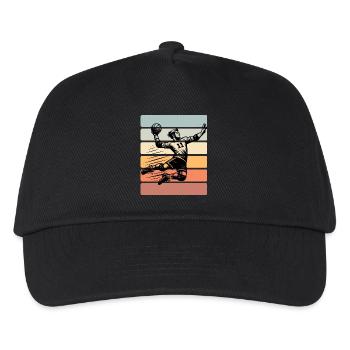Handball Handballer - Kinder Basecap - Schwarz - Vorne