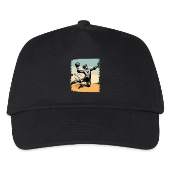 Handball Handballer - Kinder Basecap - Schwarz - Vorne
