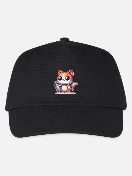 Katze Graffiti - Kinder Basecap - Schwarz