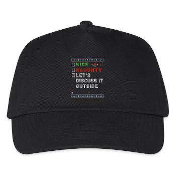 Nice Naughty List – Let’s Discuss It Outside - - Kids’ Baseball Cap - black - Front