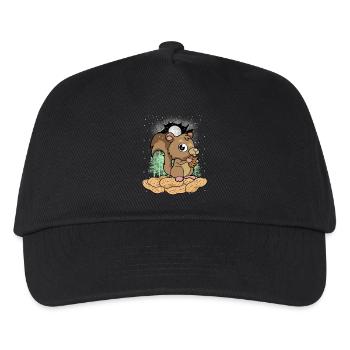 Waldbewohner Nüsse Eichhorn Xmas Christmas - Kinder Basecap - Schwarz - Vorne