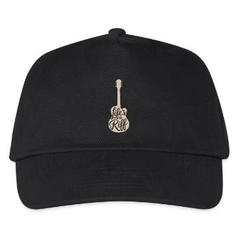 Gitarrenspieler Leben Ist Ein Riff - Kinder Basecap - Schwarz - Vorne