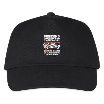 Prévisions du week-end Tricoter sans ménage - Casquette de baseball Enfant - noir - Devant