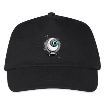 Cyber-Zyklopen-Robo-Ei - Kinder Basecap - Schwarz - Vorne