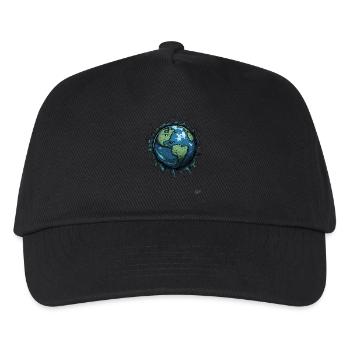 Planet Erde - Kinder Basecap - Schwarz - Vorne