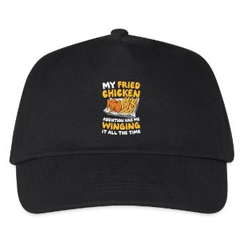 My Fried Chicken Addiction Has Me Winging - Kinder Basecap - Schwarz - Vorne