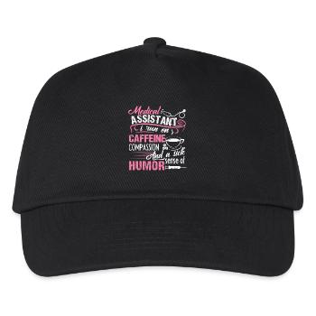 Medical Assistant Run On Caffeine - Kids’ Baseball Cap - black - Front