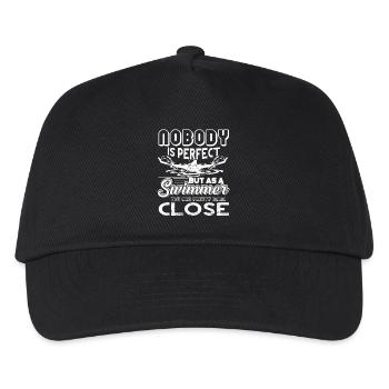 Swimming Nobody Is Perfect - Kids’ Baseball Cap - black - Front