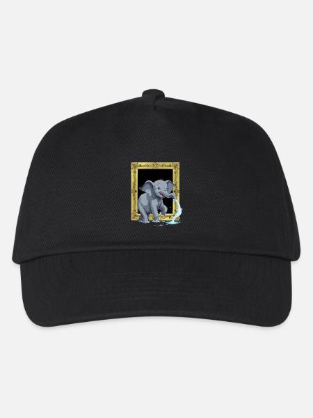 Elephant Elephant Trunk - Kids’ Baseball Cap - black