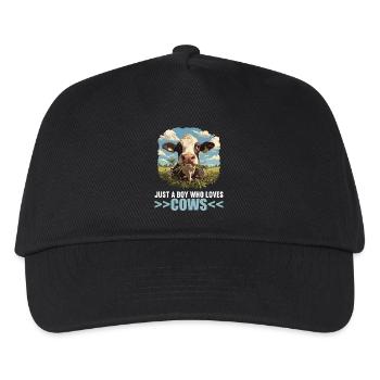 Vaches Vache - Casquette de baseball Enfant - noir - Devant