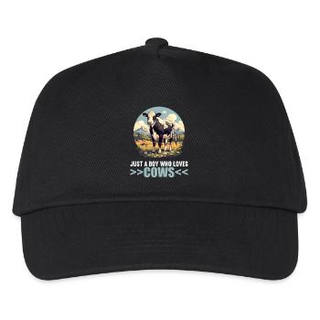 Vaches Vache - Casquette de baseball Enfant - noir - Devant