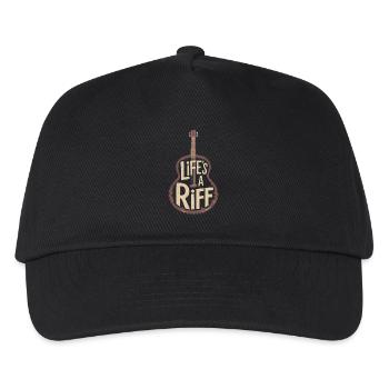 Gitarrenspieler: Life's A Riff - Kinder Basecap - Schwarz - Vorne