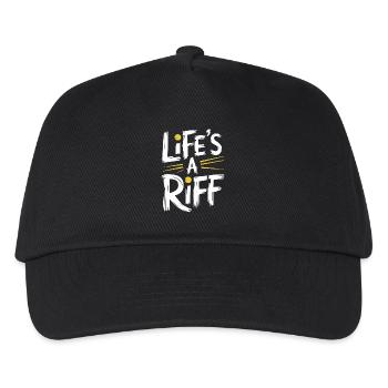 Gitarrenspieler: Life's A Riff Kunstwerk - Kinder Basecap - Schwarz - Vorne
