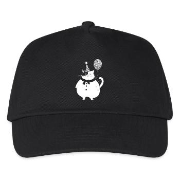 Cat celebrates birthday - Kids’ Baseball Cap - black - Front