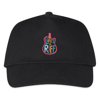 Gitarrenspieler: Life's A Riff - Kinder Basecap - Schwarz - Vorne