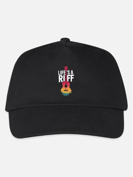 Gitarrespieler Lebensgefühl: Life's A Riff - Kinder Basecap - Schwarz