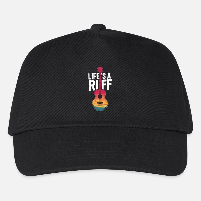 Gitarrespieler Lebensgefühl: Life's A Riff - Kinder Basecap - Schwarz