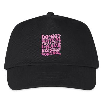 Lade mich nicht zum Nachher ein Ich habe keine Selbstbeherrschung - Kinder Basecap - Schwarz - Vorne