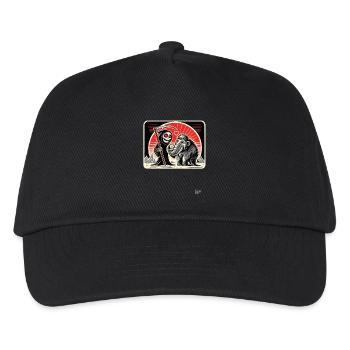 Sensenmann mit Liebe zu süßem Mammut - Kinder Basecap - Schwarz - Vorne