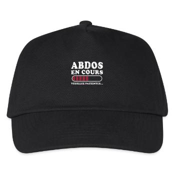 Abs in progress please wait - Kids’ Baseball Cap - black - Front