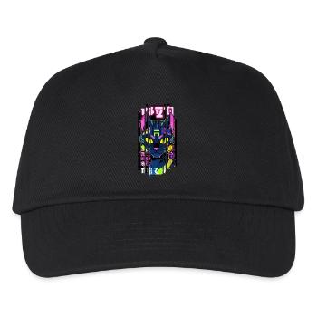 Cyborg Katze Neon Kanji - Kinder Basecap - Schwarz - Vorne